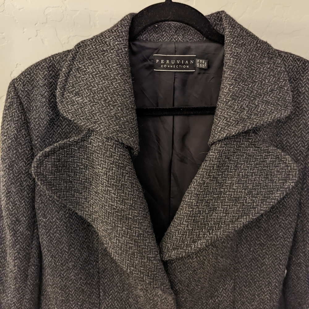 Peruvian Connection Herringbone Tweed Wool Alpaca… - image 3